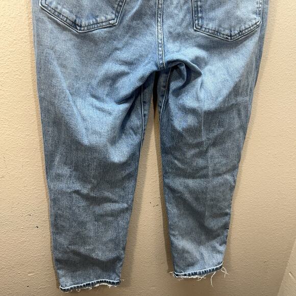 Old Navy High-Rise OG Straight Jeans Women’s Size 12 Light Wash Distressed Ankle - Picture 6 of 9